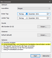 v6.3 Db Playlisten erzeugen Frage überschreiben