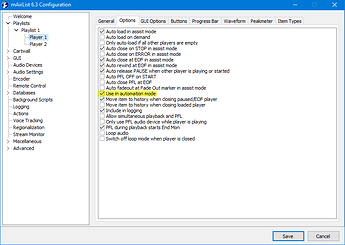v6.3 Config Use player in automation mode