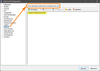 v6.3 Konfig Aktionen Playlist leer
