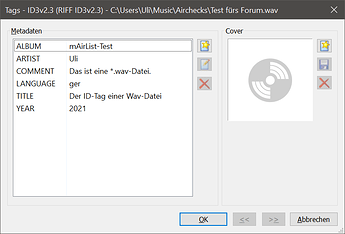 WAV ID3 in Mp3tag