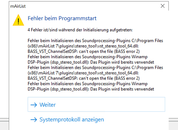 Server Fehler