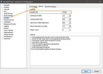 v6.3 config (en) Encoder Sample rate