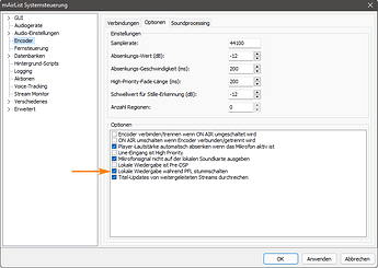 v6.3 Encoder Optionen USB-Mikrofon