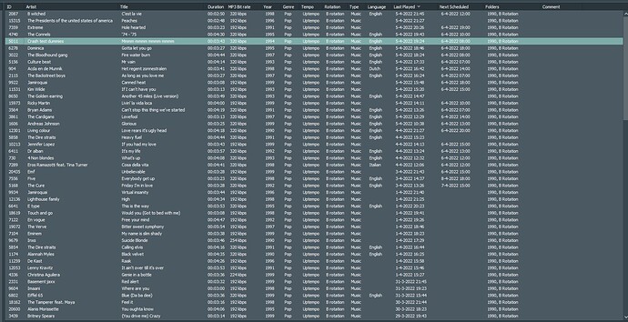 5018 Scheduler doubled tracks folder ctd
