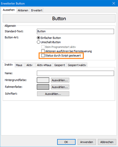 Build 4406 Erweiterterter Button mit Script