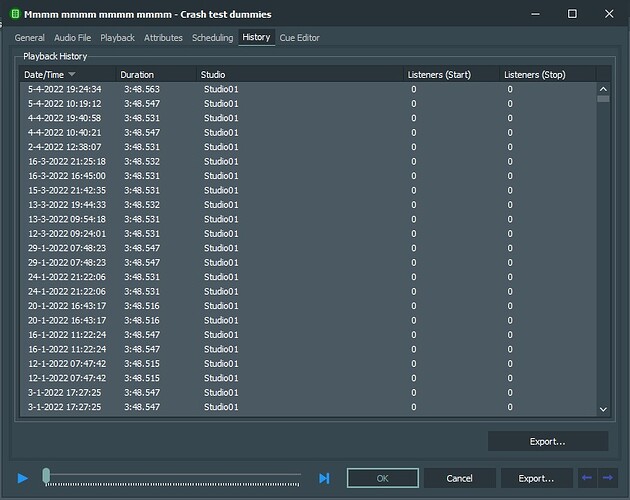5018 Scheduler doubled tracks history ctd