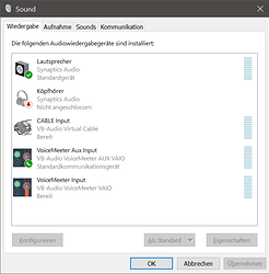 Windows Sound-Systemsteuerung