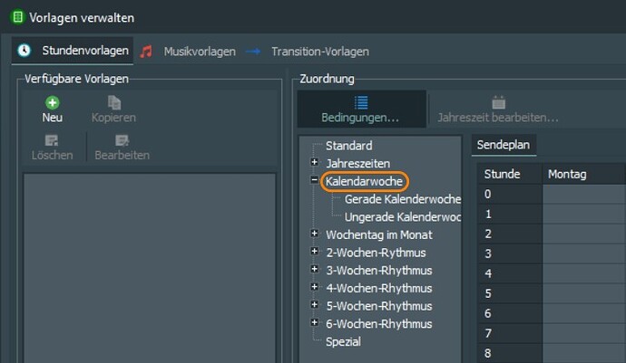 v8.0 DB Vorlage Zuordnung Kalenderwoche