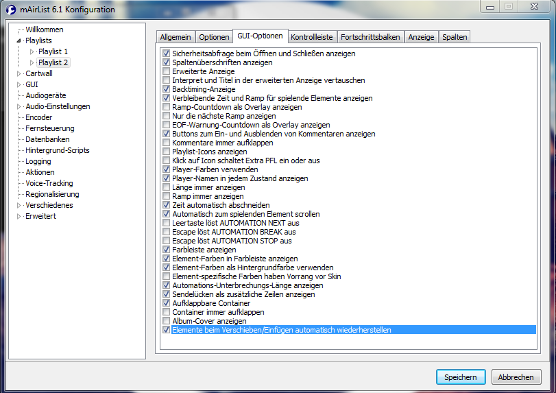 mAirList Konfiguration Einstellungen - GUI-Optionen Einstellungen.PNG